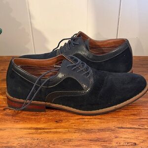 Ferro Aldo Men's Black Velvet Oxford Shoes Size 10